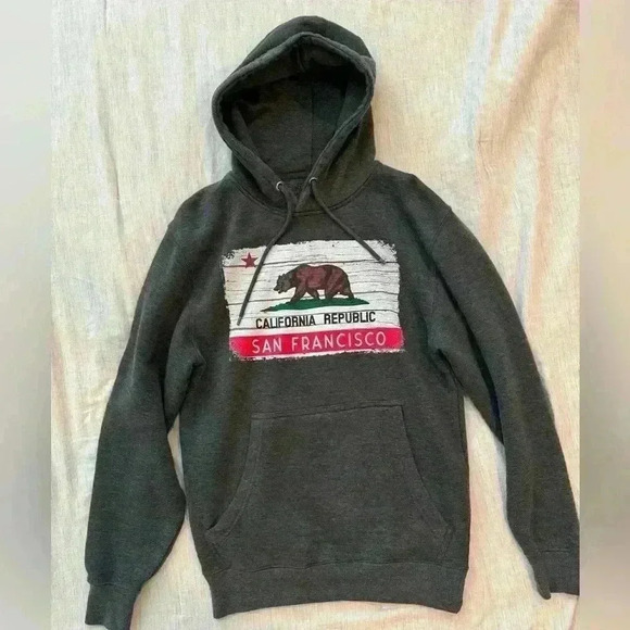 San Francisco California Republic Hoodie Grey Unisex size M - Picture 1 of 4